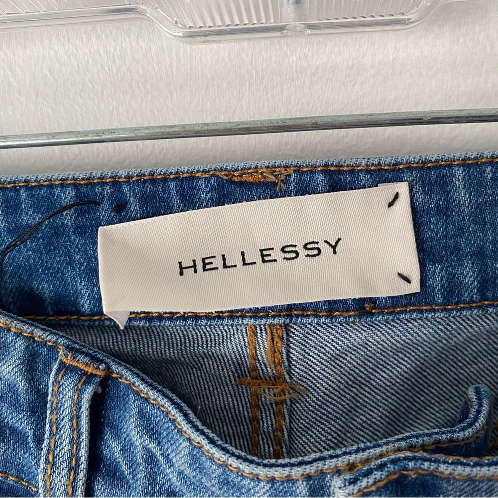 Hellessy Blue Lili Patchwork High Rise Straight J… - image 8